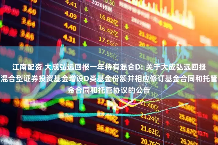江南配资 大成弘远回报一年持有混合D: 关于大成弘远回报一年持有期混合型证券投资基金增设D类基金份额并相应修订基金合同和托管协议的公告
