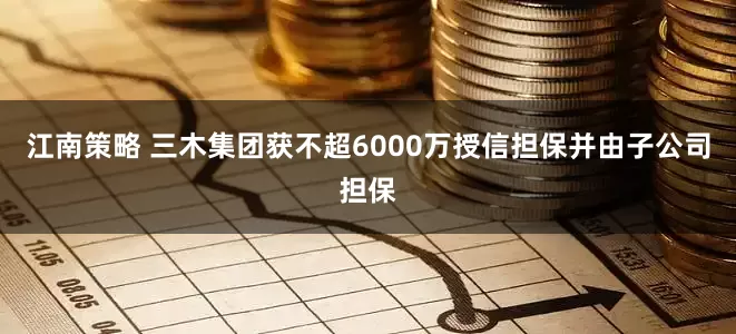 江南策略 三木集团获不超6000万授信担保并由子公司担保