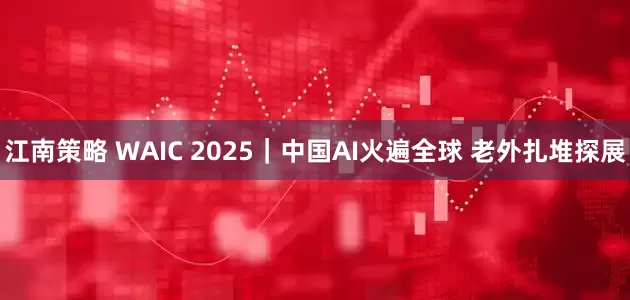 江南策略 WAIC 2025｜中国AI火遍全球 老外扎堆探展